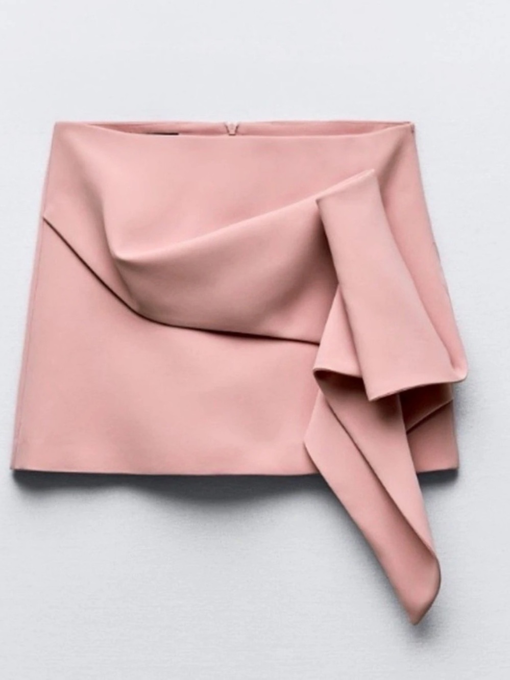 Zara Asymmetrical Draped Mini Skort in Pink